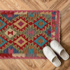 Multi Color ful Flat-Weave Wool Kilim 2' 0" x 3' 4" ft / 60 x 101 cm - No. P36012