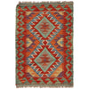 Handmade Vegetable Kilim 1' 11" x 2' 10" ft / 58 x 87 cm - No. P36013