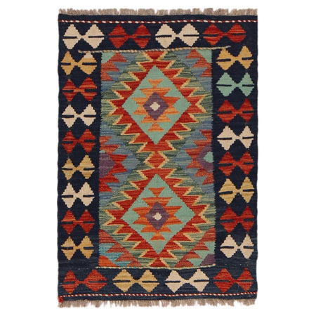 Handmade Vegetable Kelim 2' 0" x 2' 11" ft / 60 x 88 cm - No. P36015