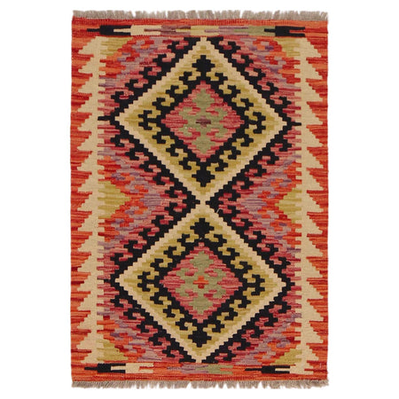 Handmade Vegetable Kilim 2' 1" x 3' 1" ft / 64 x 93 cm - No. P36029