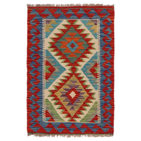Handmade Vegetable Kilim 2' 0" x 3' 1" ft / 60 x 93 cm - No. P36046