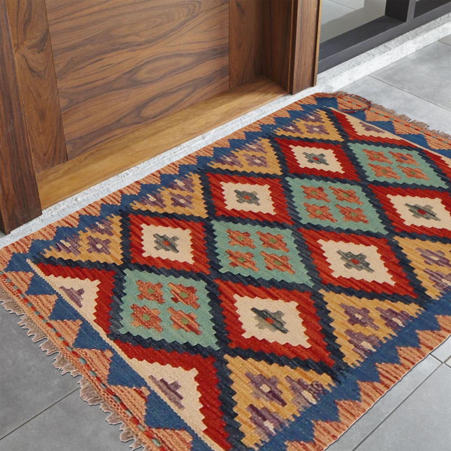 Small Size Chobi Kilim 2' 0" x 2' 11" ft / 62 x 89 cm - No. P36053