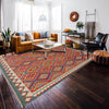 Hand Knotted Afghan Style Kilim 5' 10" x 7' 6" ft / 178 x 228 cm - No. P36062