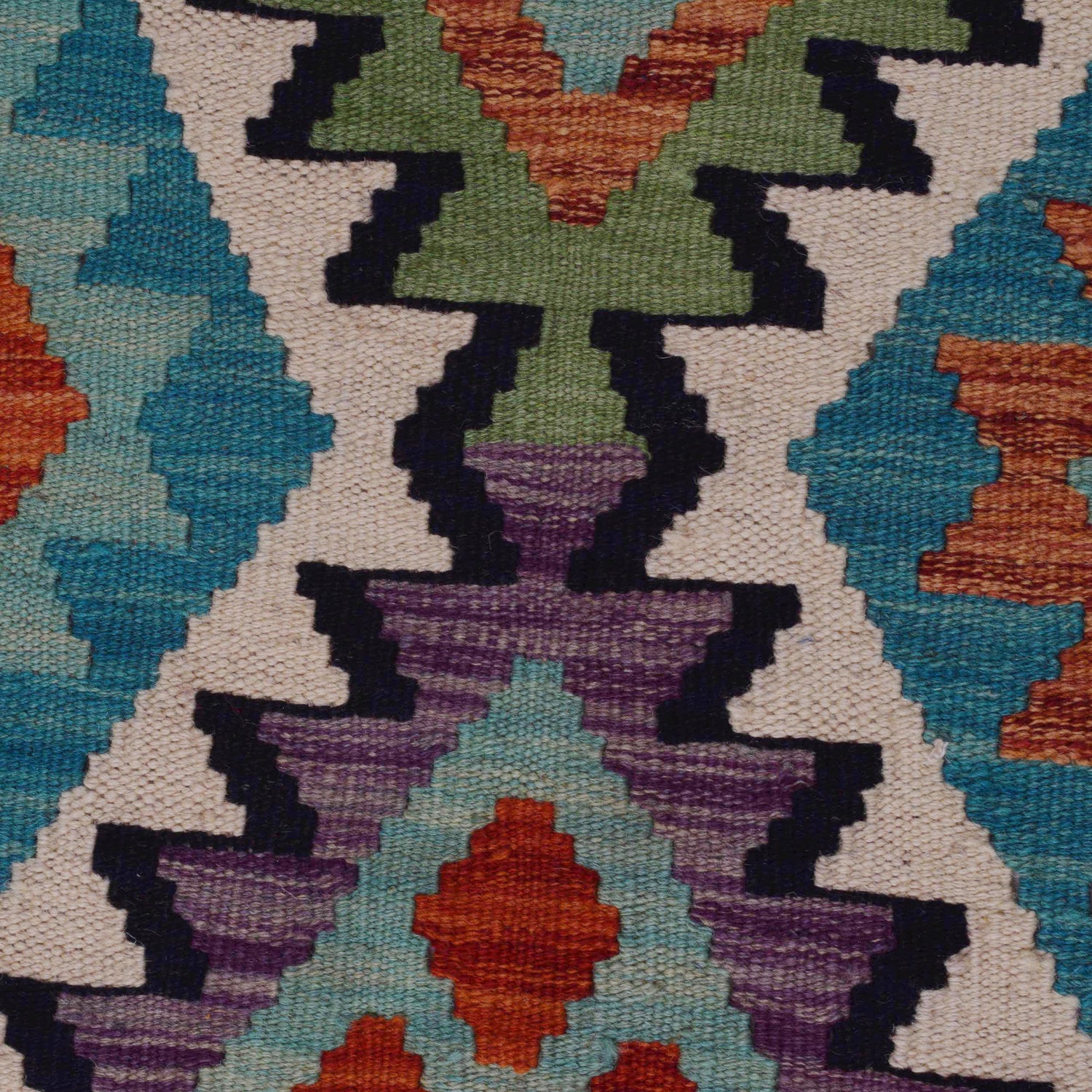 Hand Woven Wool Kelim 6' 9" x 9' 7" ft / 206 x 292 cm - No. P36063