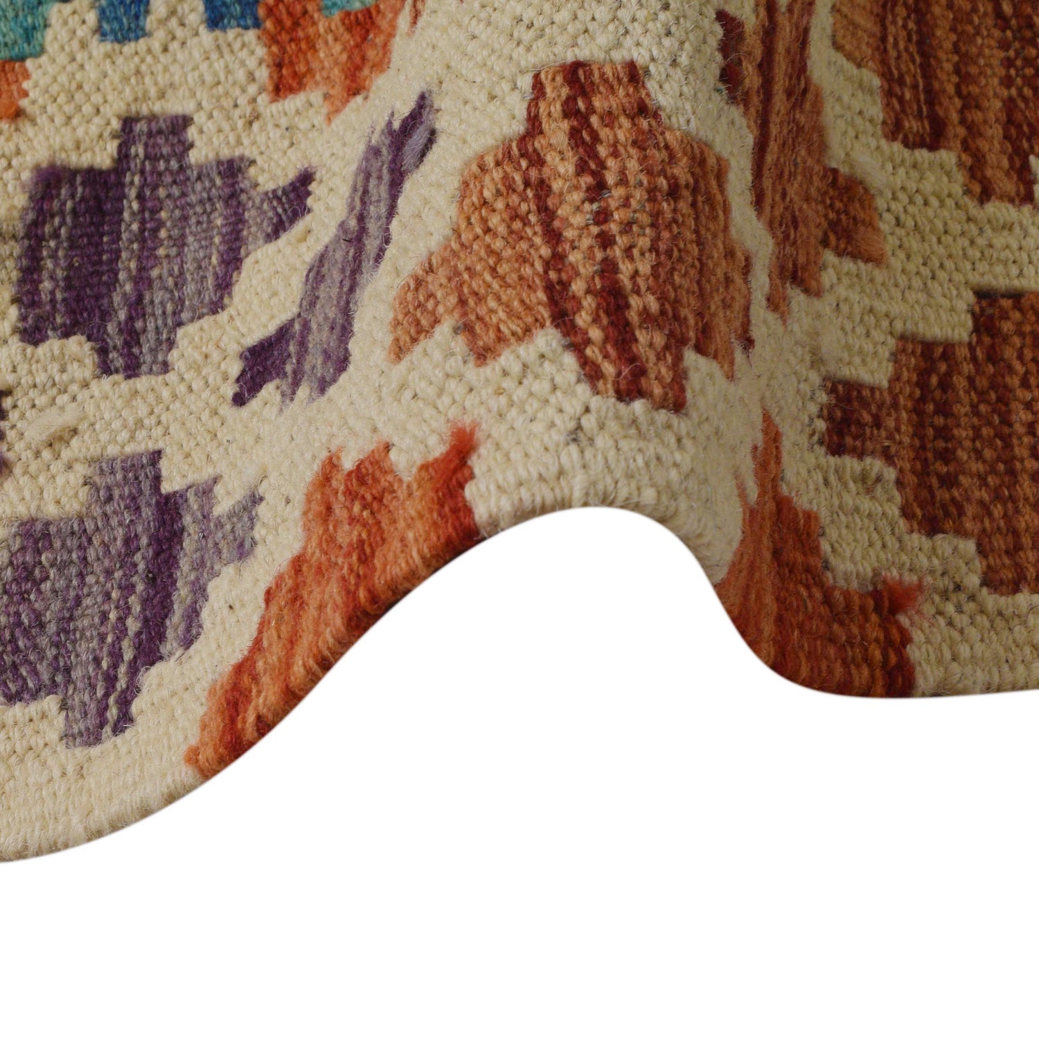 Hand Woven Wool Kelim 6' 9" x 9' 7" ft / 206 x 292 cm - No. P36063