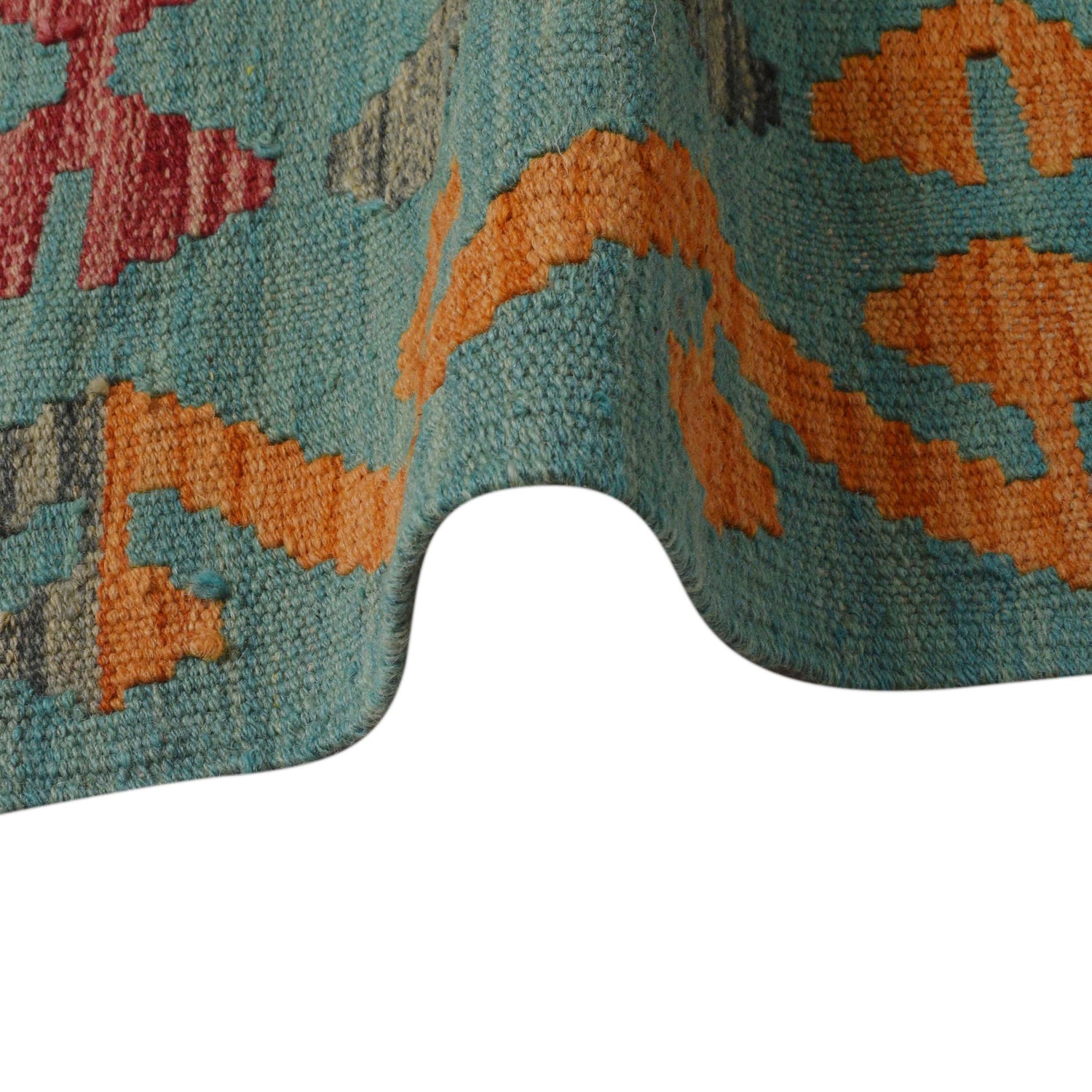 Hand Woven Wool Kelim 5' 9" x 7' 10" ft / 176 x 238 cm - No. P36064