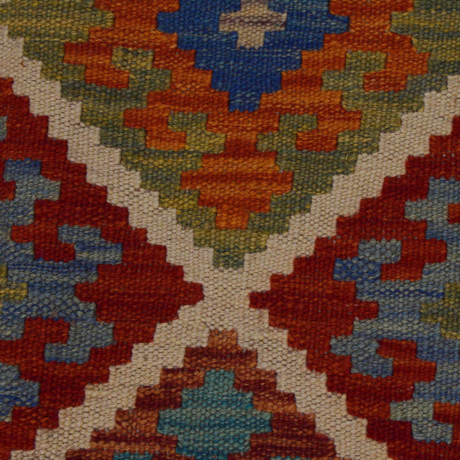 Handmade Turkish Design Wool Kilim 6' 1" x 8' 0" ft / 185 x 244 cm - No. P36065