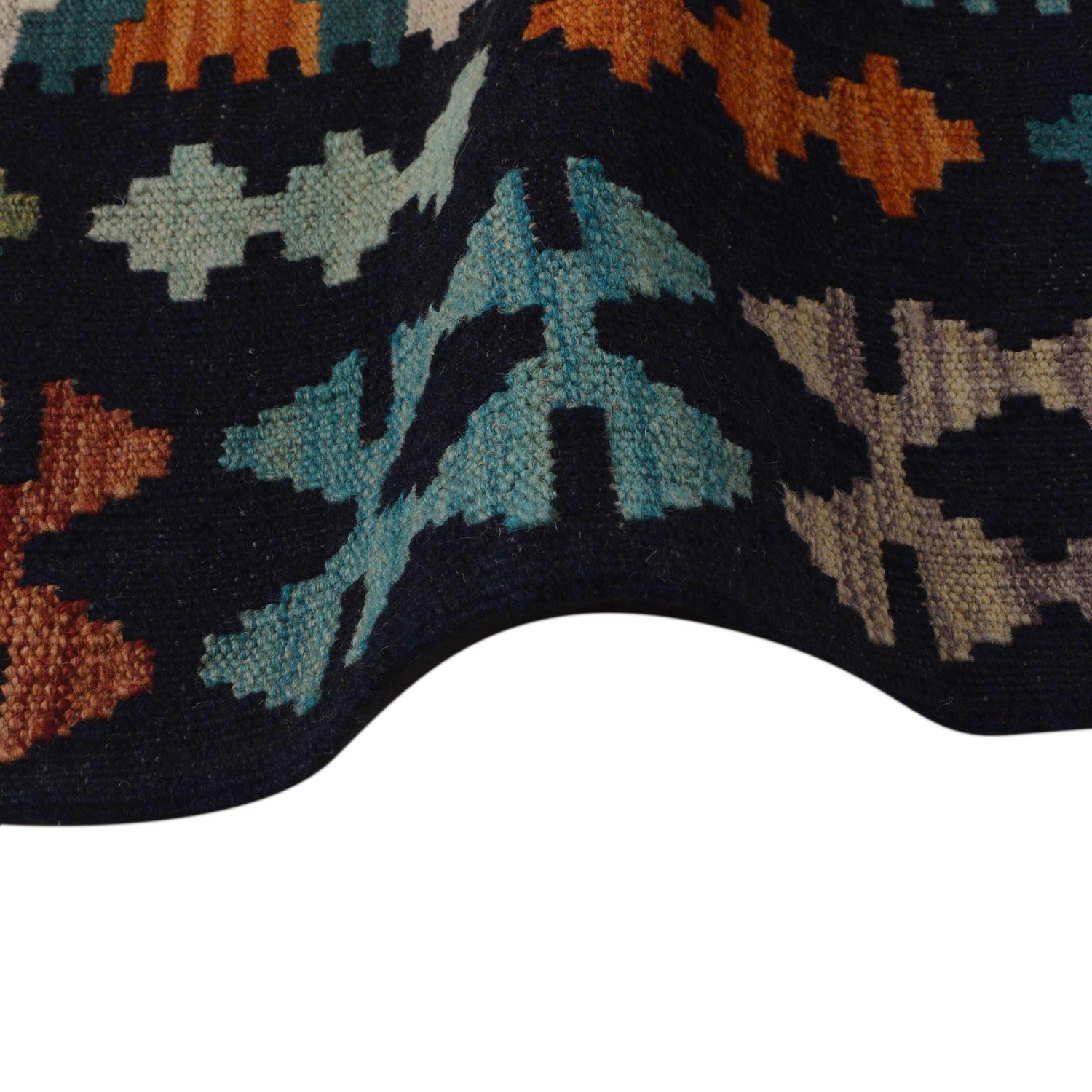 Handmade Turkish Design Wool Kilim 6' 1" x 8' 0" ft / 185 x 244 cm - No. P36065