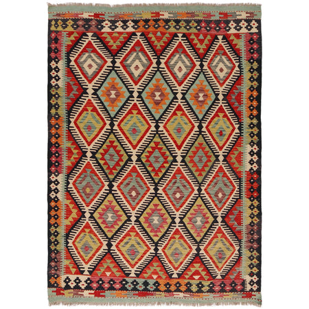 Hand Knotted Flatweave Kilim 5' 7" x 7' 10" ft / 170 x 240 cm - No. P36067