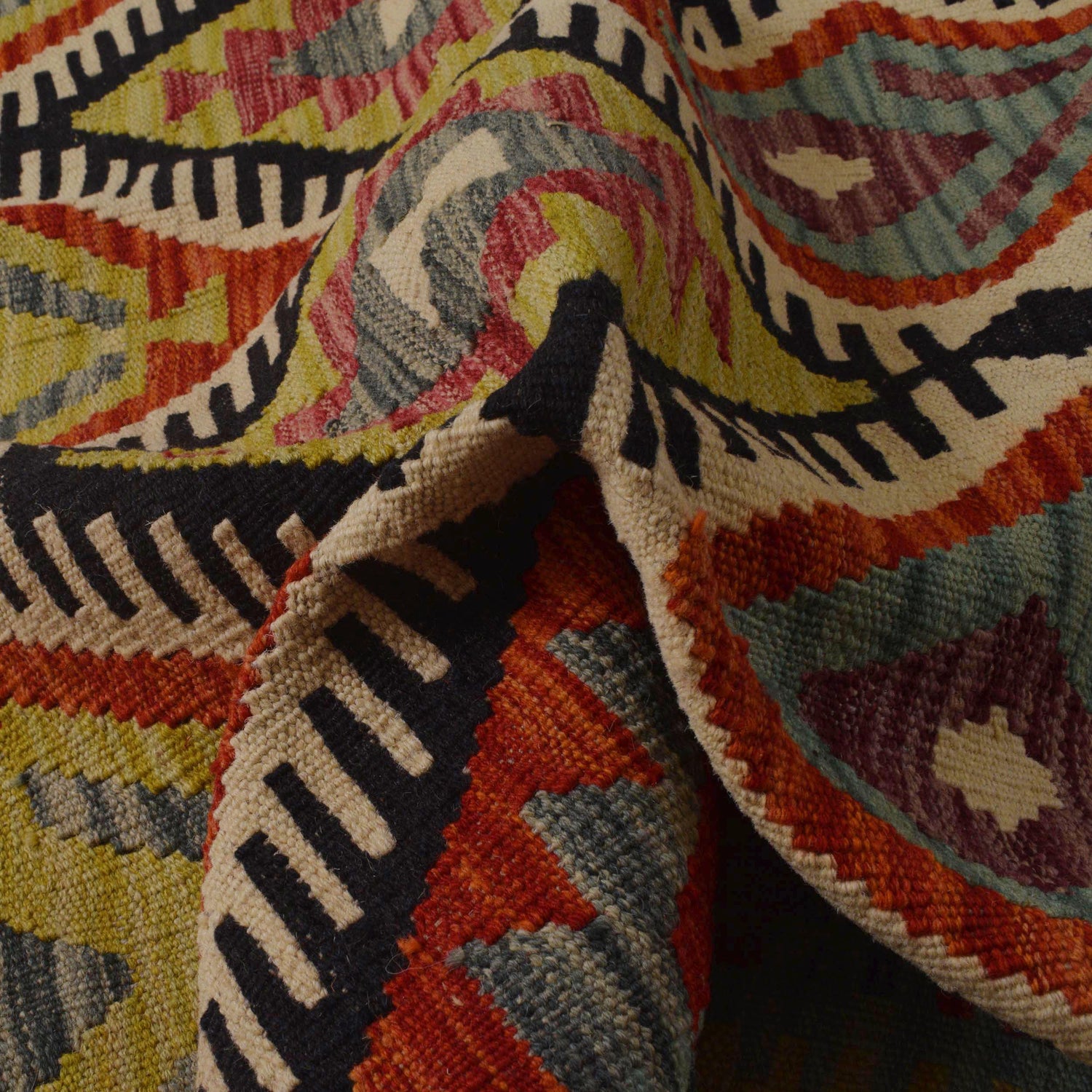 Hand Knotted Flatweave Kilim 5' 7" x 7' 10" ft / 170 x 240 cm - No. P36067