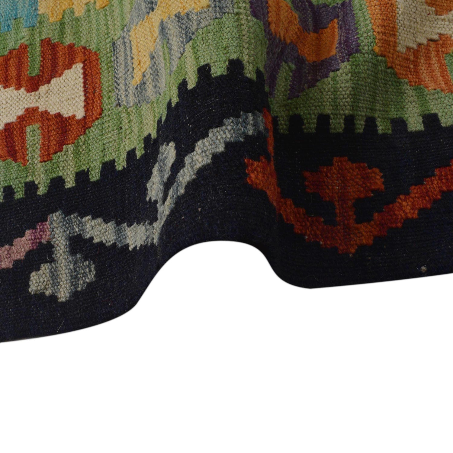 Handmade Afghan Vegetable Kilim 6' 0" x 8' 6" ft / 183 x 258 cm - No. P36068