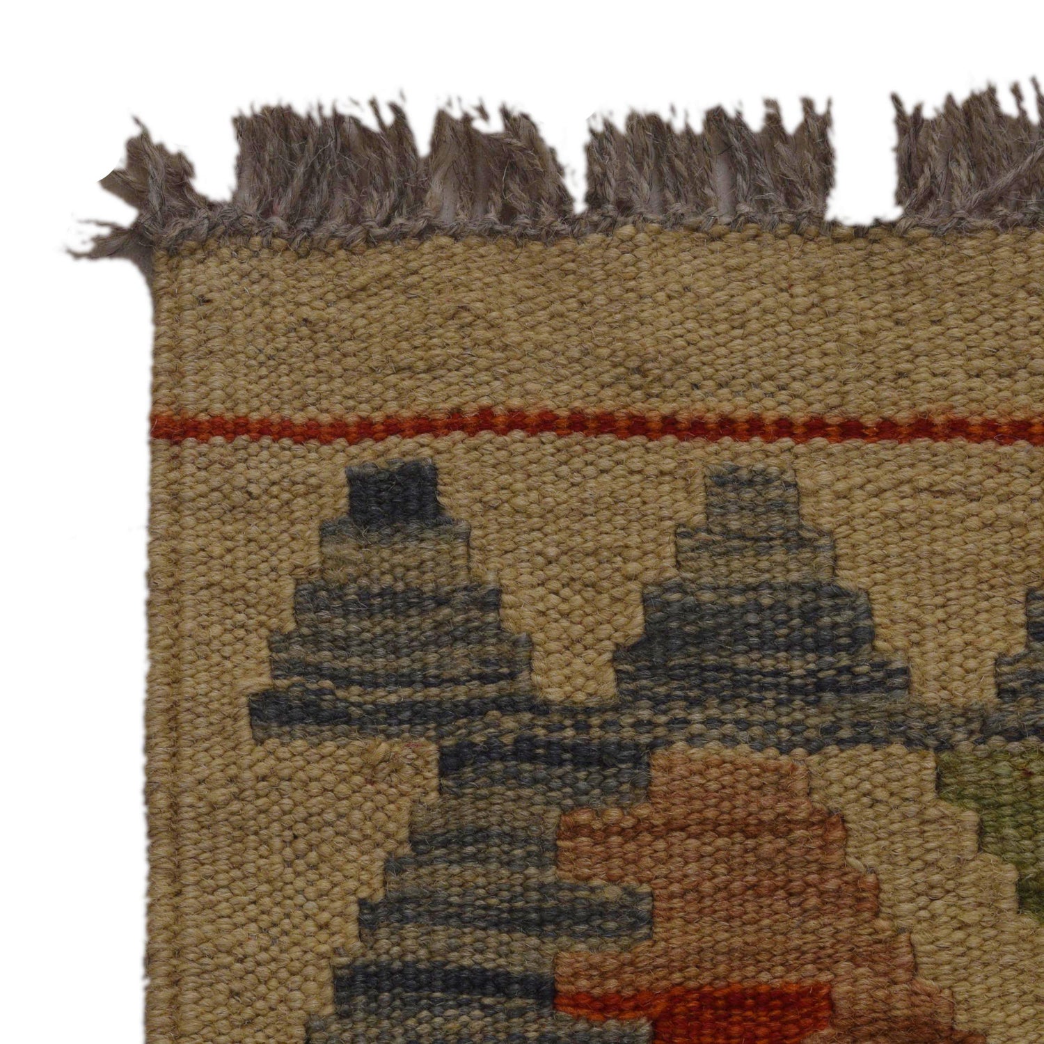 Handmade Turkish Design Wool Kilim 2' 7" x 4' 0" ft / 80 x 121 cm - No. P36069