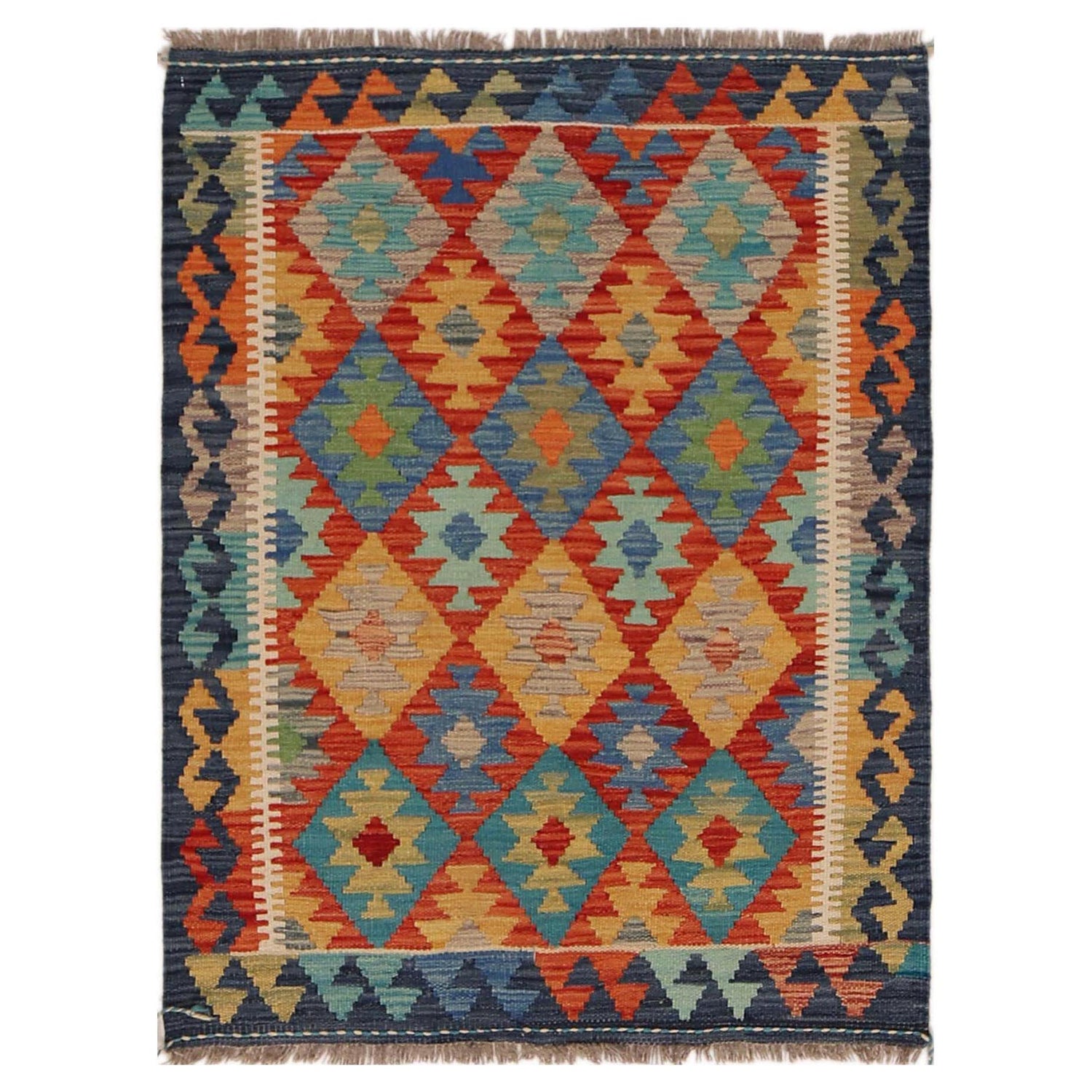 Small Size Chobi Kilim 2' 10" x 3' 9" ft / 87 x 114 cm - No. P36070