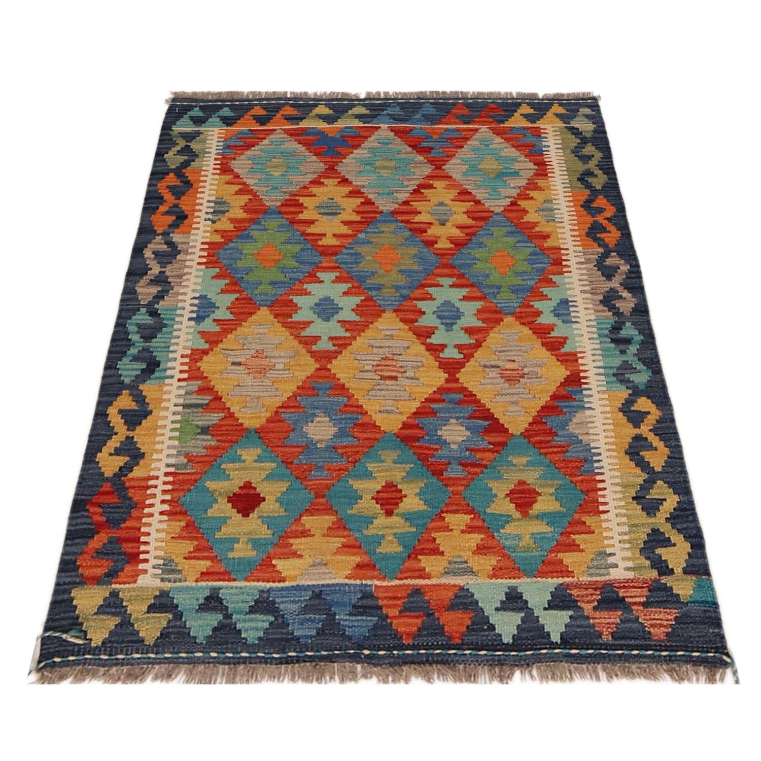 Small Size Chobi Kilim 2' 10" x 3' 9" ft / 87 x 114 cm - No. P36070