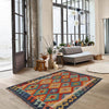Small Size Chobi Kilim 2' 10" x 3' 9" ft / 87 x 114 cm - No. P36070