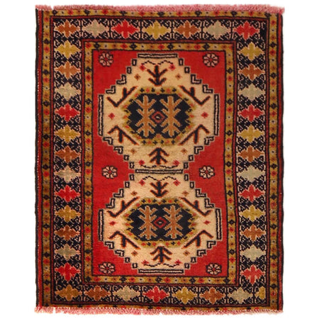 Handmade Foot Mat 2' 1" x 2' 7" ft / 64 x 78 cm - No. P36071