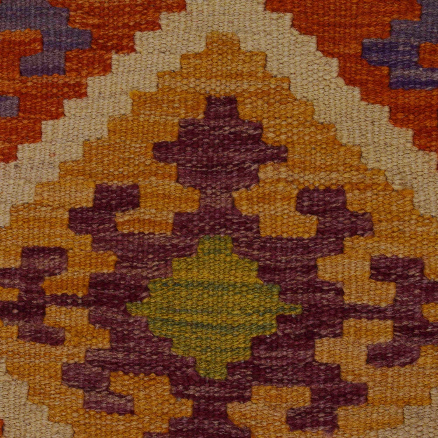 Handmade Turkish Design Wool Kilim 3' 5" x 4' 11" ft / 103 x 150 cm - No. P36086