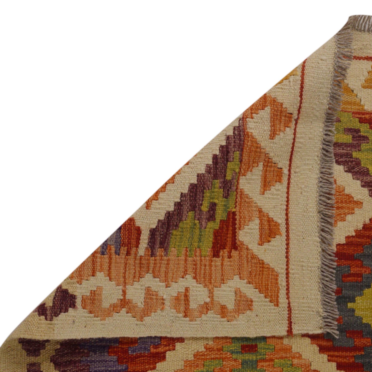 Handmade Turkish Design Wool Kilim 3' 5" x 4' 11" ft / 103 x 150 cm - No. P36086