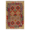 Hand Knotted Flatweave Kilim 3' 3" x 4' 10" ft / 100 x 148 cm - No. P36089