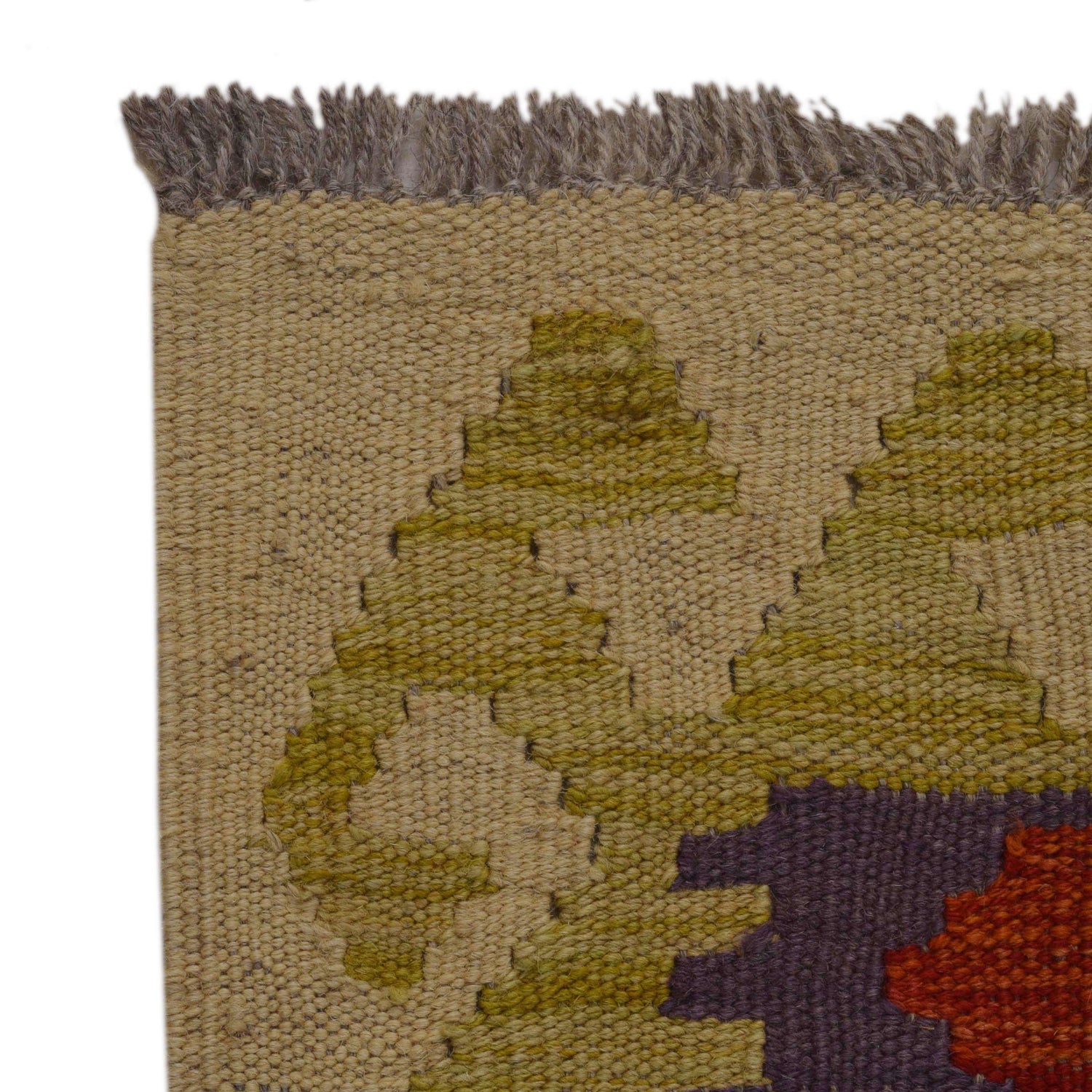 Hand Knotted Flatweave Kilim 3' 3" x 4' 10" ft / 100 x 148 cm - No. P36089