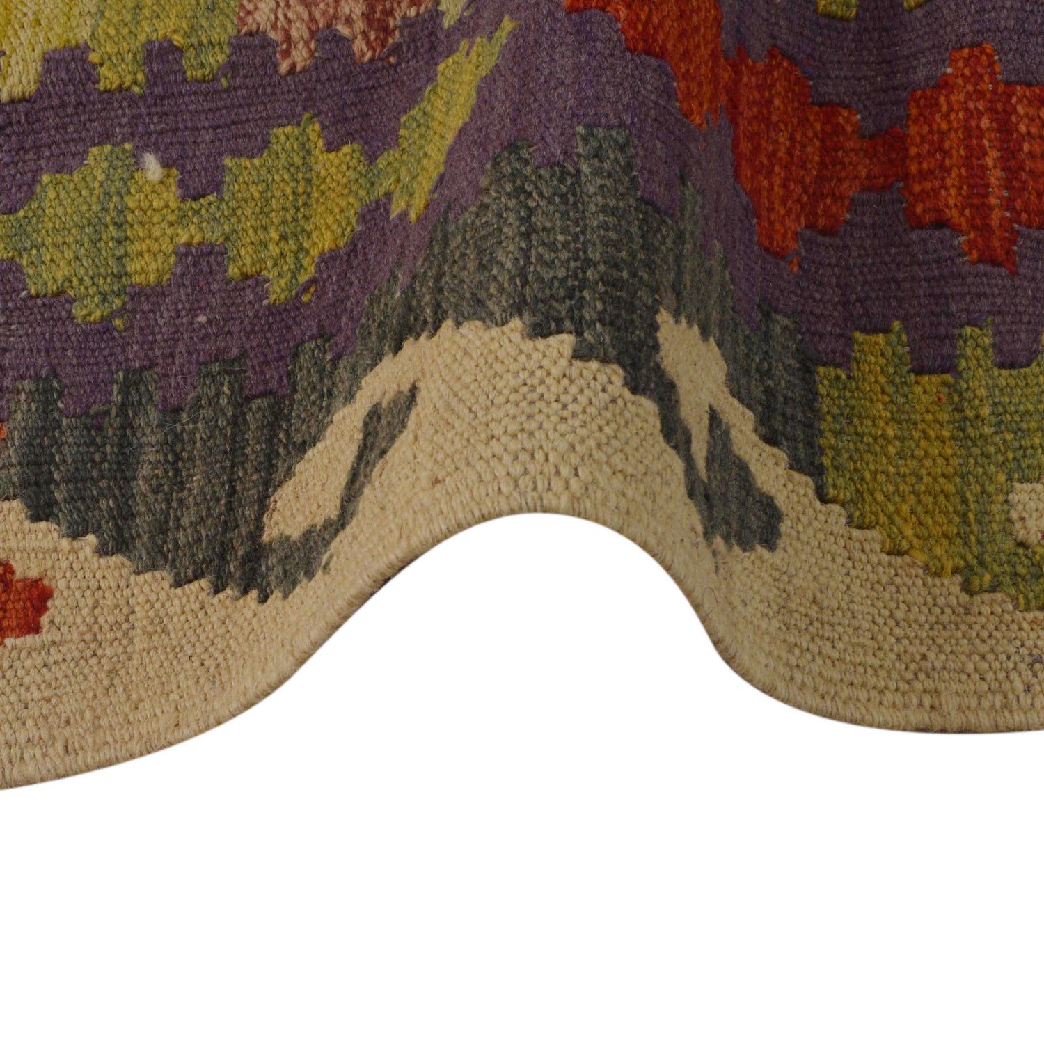 Hand Knotted Flatweave Kilim 3' 3" x 4' 10" ft / 100 x 148 cm - No. P36089