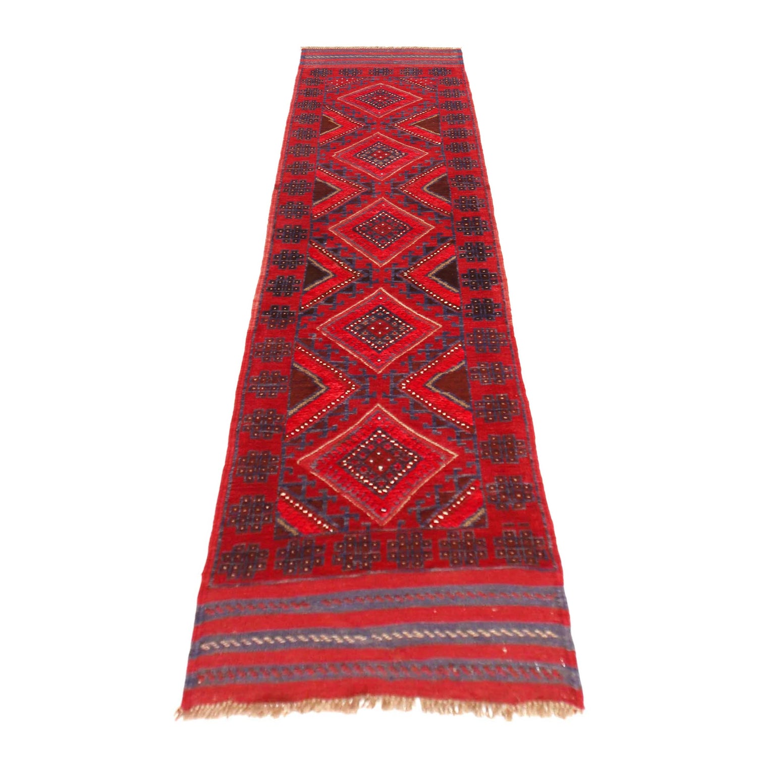 Traditional Mashwani Runner Carpet 2' 1" x 8' 2" ft / 63 x 250 cm - No. P36091