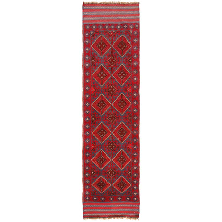 Red Color Mashwani ShortRunner 2' 1" x 8' 2" ft / 64 x 249 cm - No. P36092