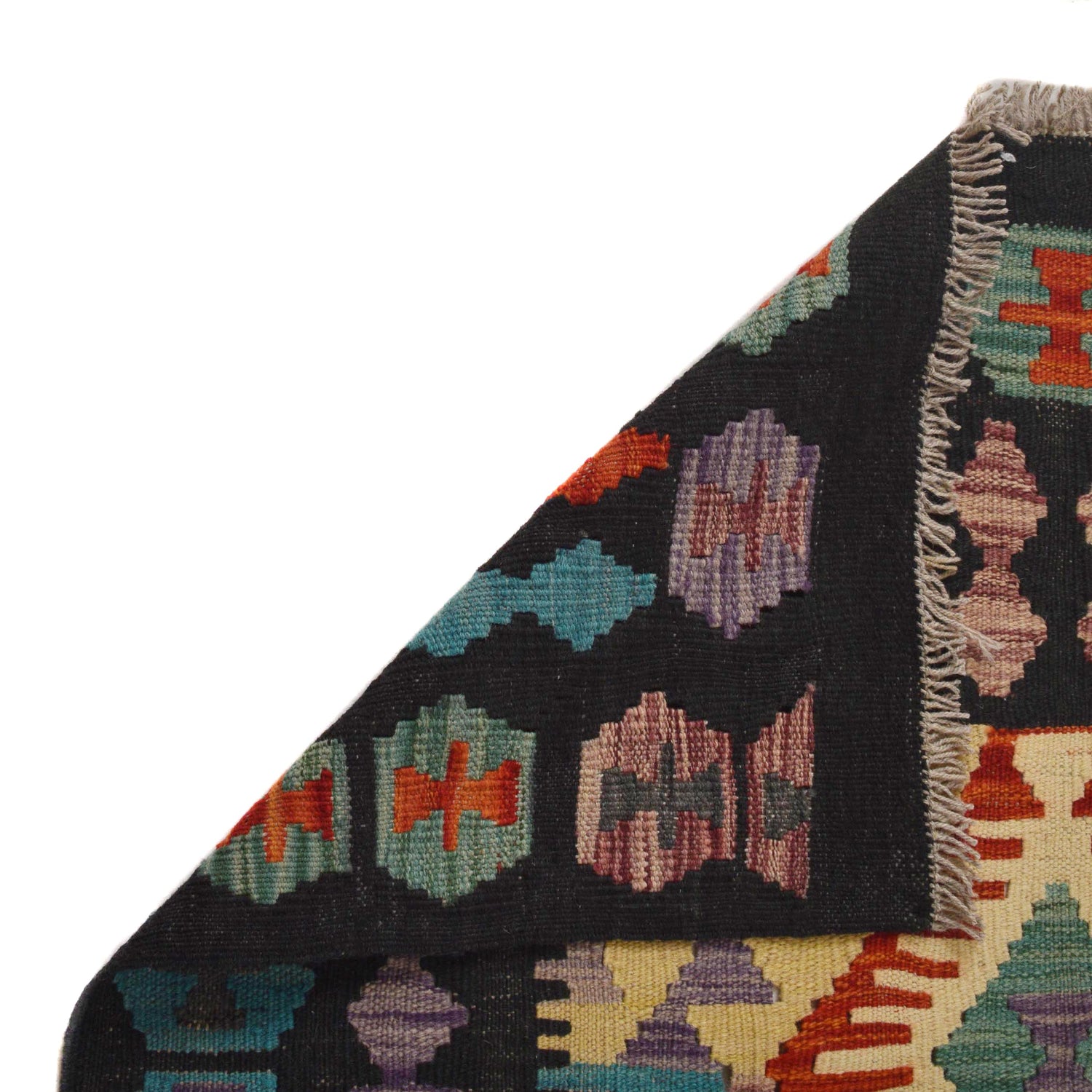 Hand Woven Wool Kelim 4' 1" x 5' 7" ft / 124 x 171 cm - No. P36122