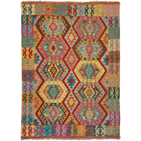 Handmade Vegetable Kilim 5' 11" x 8' 3" ft / 181 x 252 cm - No. P36143