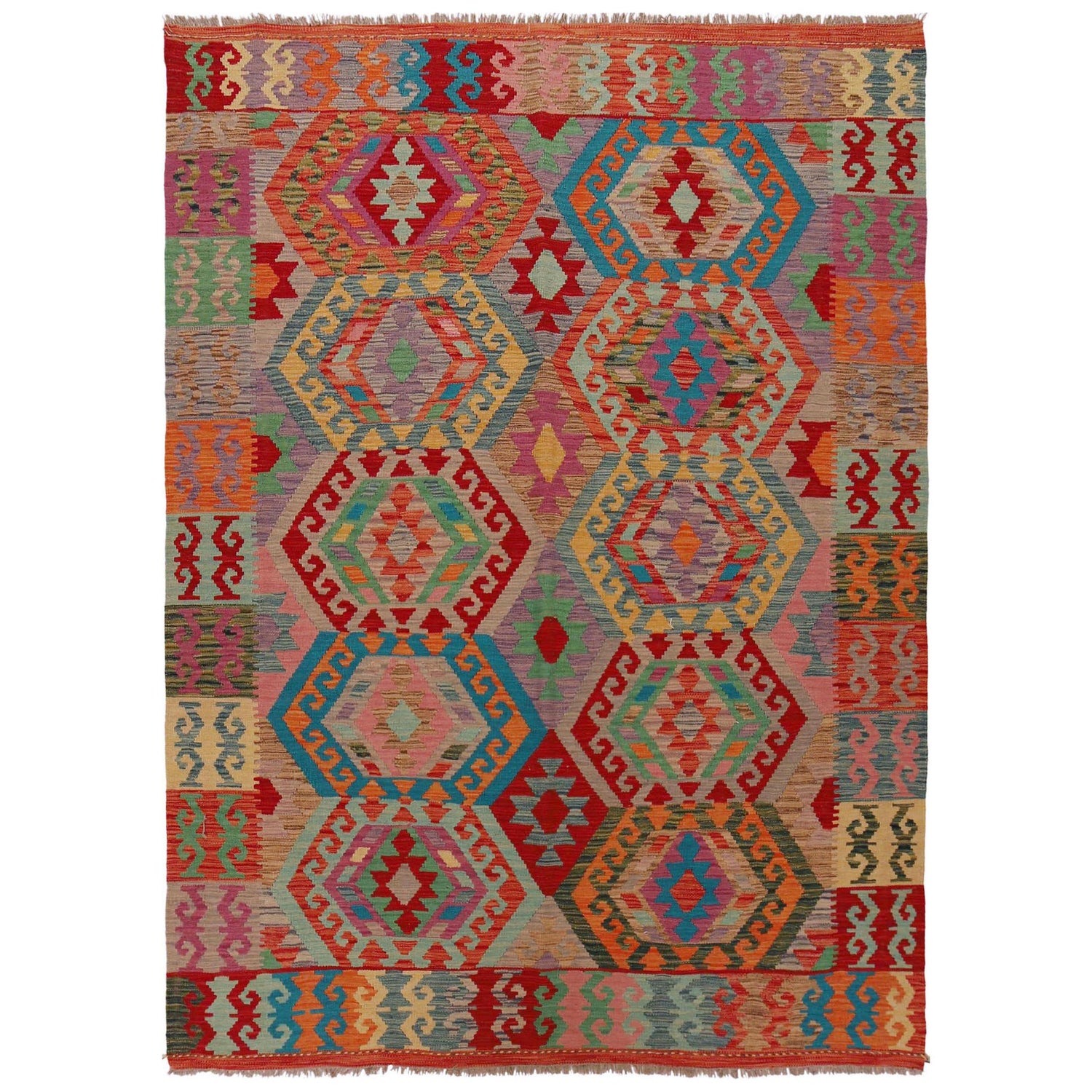 Handmade Vegetable Kelim 5' 10" x 8' 1" ft / 179 x 247 cm - No. P36147