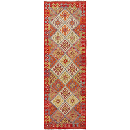 Handmade Vegetable Kilim Runner 2' 10" x 9' 8" ft / 87 x 295 cm - No. P36163
