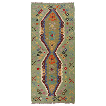 Handmade Vegetable Kilim Runner 2' 9" x 6' 6" ft / 83 x 198 cm - No. P36176