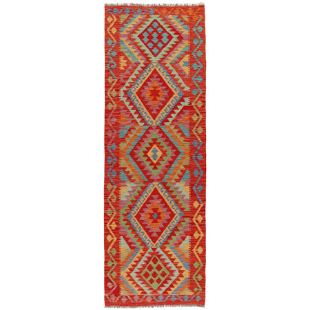 Hand Made Afghan Kilim Runner 2' 9" x 8' 5" ft / 85 x 256 cm - No. P36183