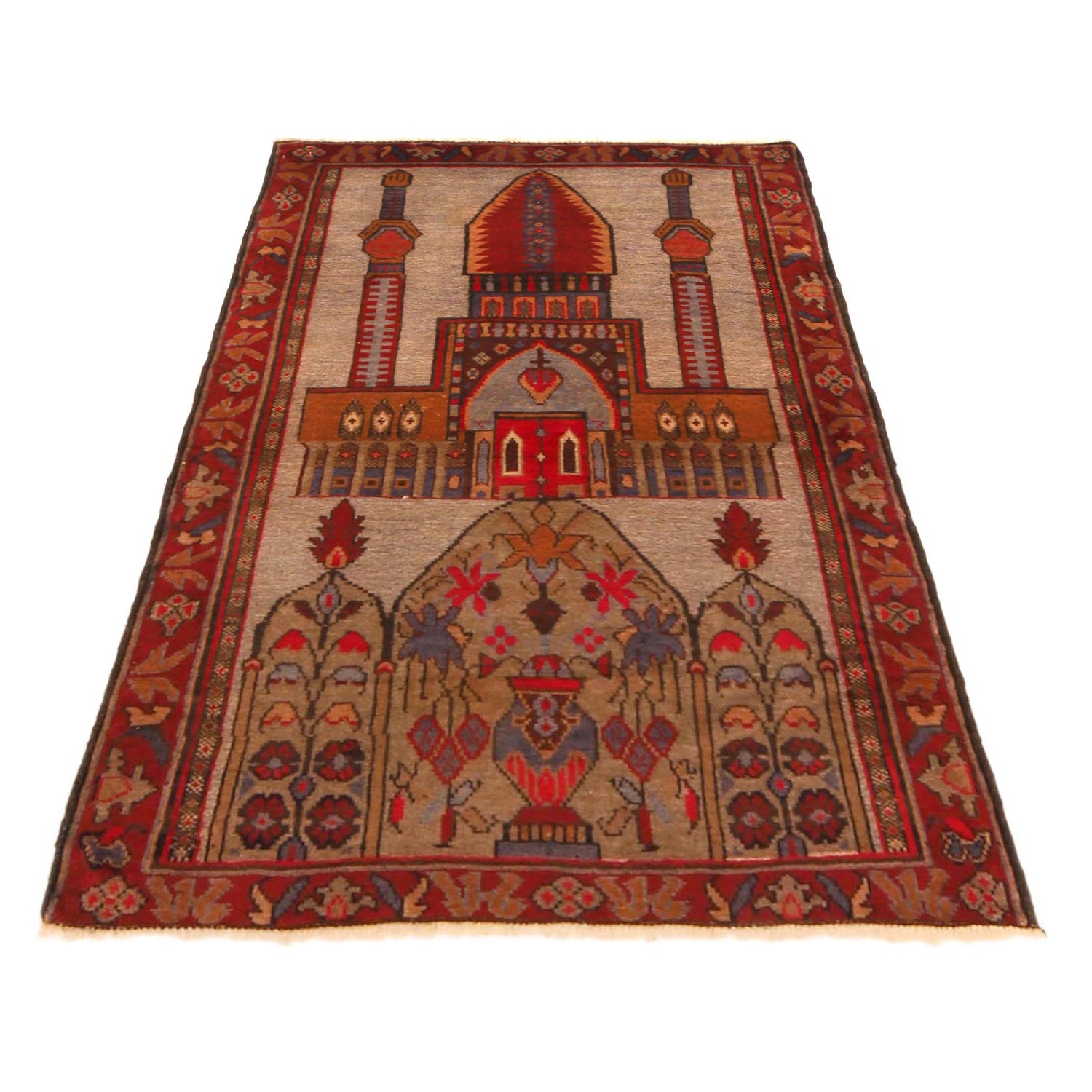 Fine Quality Prayer Rug 2' 10" x 4' 7" ft / 86 x 140 cm -No. P36188