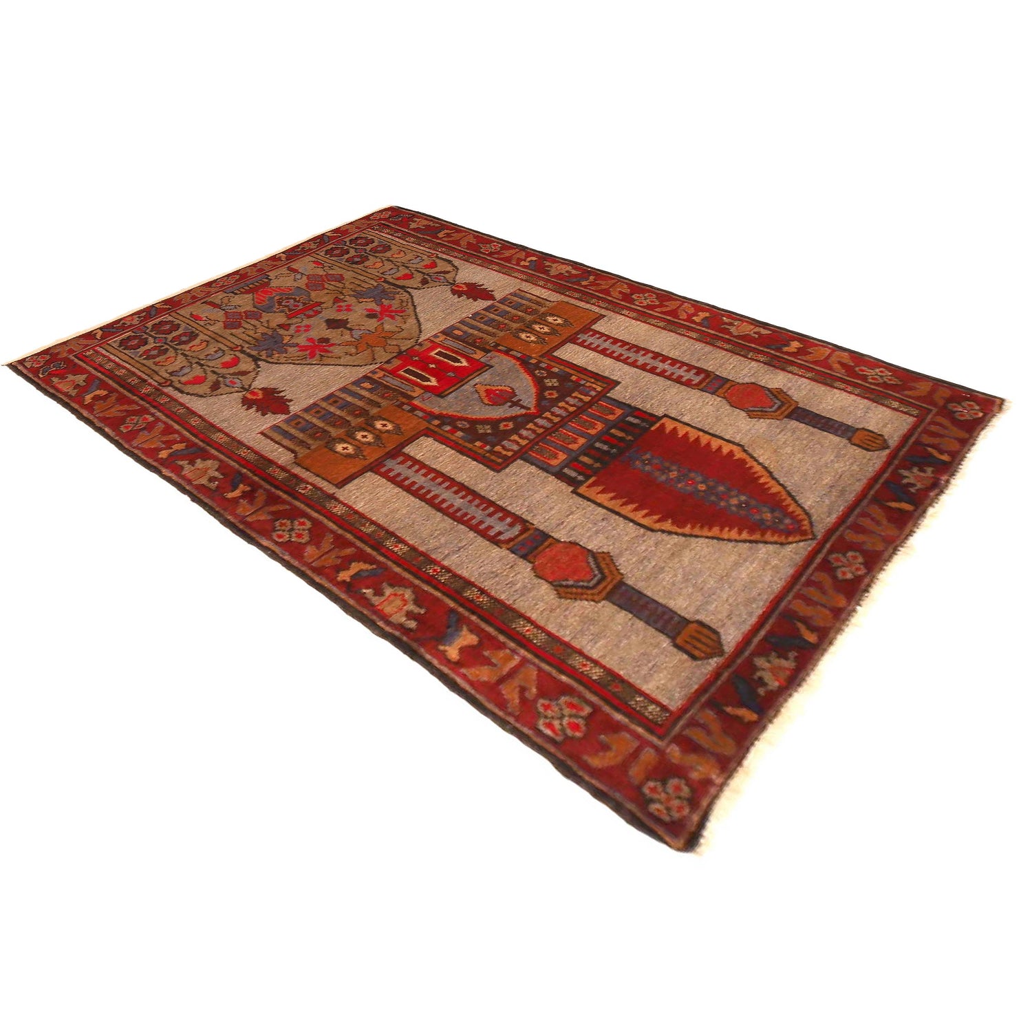 Fine Quality Prayer Rug 2' 10" x 4' 7" ft / 86 x 140 cm -No. P36188