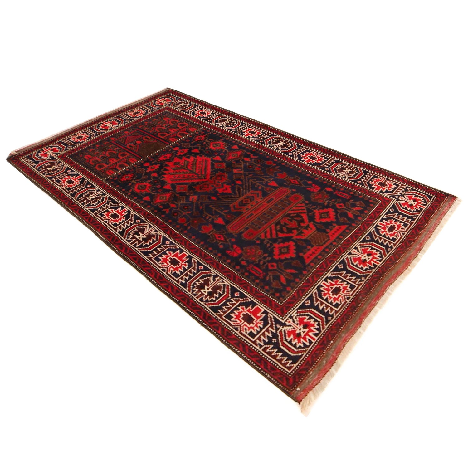 Muslim Prayer Rug 2' 11" x 4' 11" ft / 88 x 149 cm -No. P36189