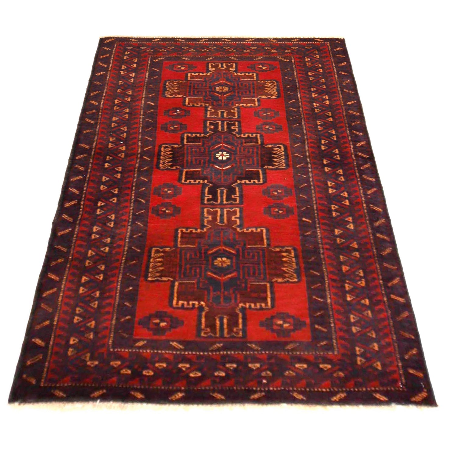 Tribal Baloch Rug 2' 9" x 4' 6" ft / 83 x 136 cm - No. P36190