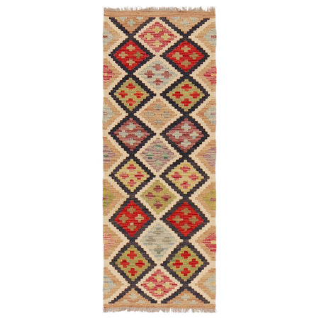 Hand Woven Wool Kelim Runner 1' 8" x 5' 0"  ft / 52 x 152 cm - No. P36214