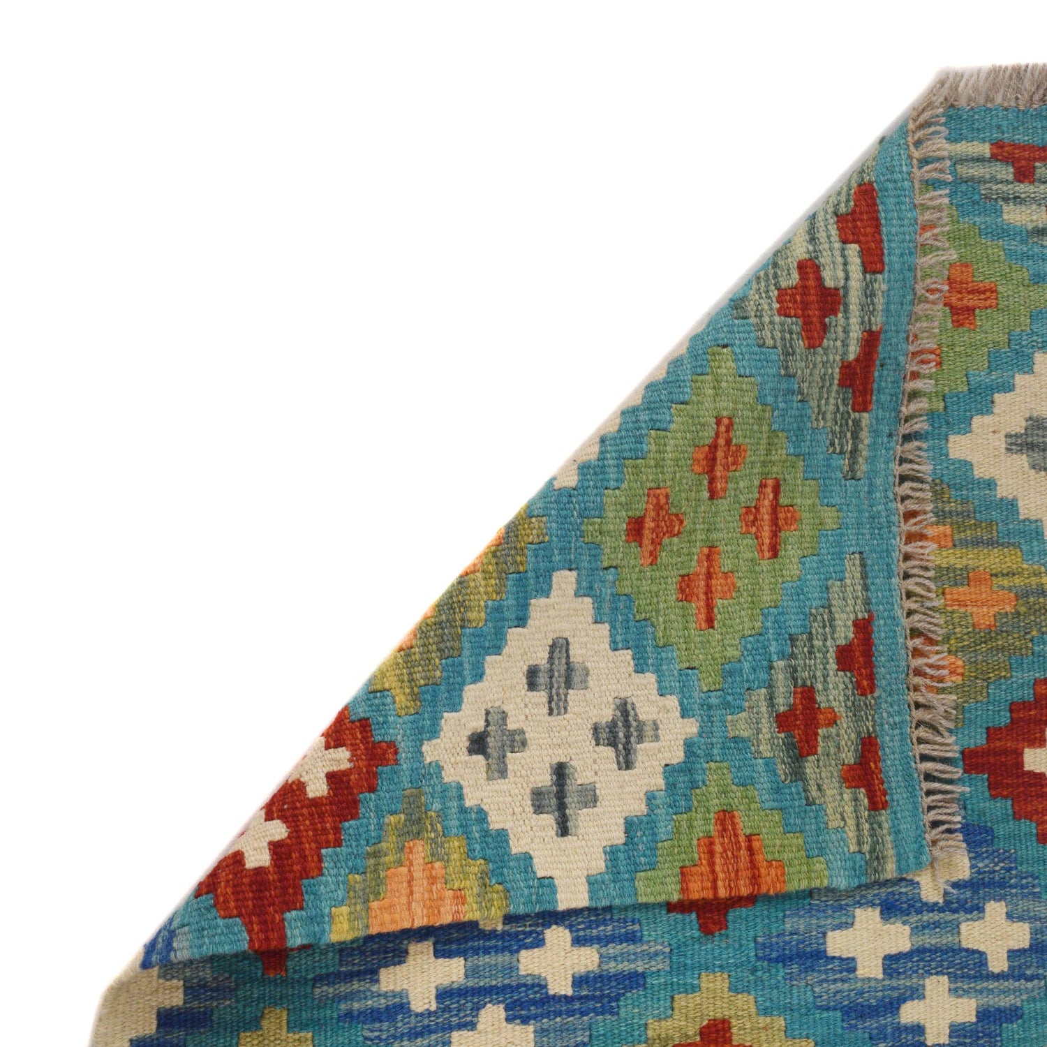 Handmade Vegetable Kilim Runner 1' 8" x 4' 11" ft / 52 x 150 cm - No. P36220