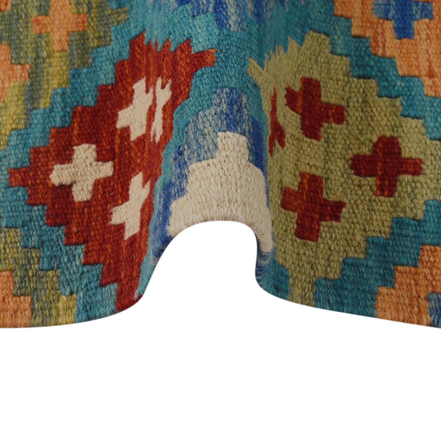 Handmade Vegetable Kilim Runner 1' 8" x 4' 11" ft / 52 x 150 cm - No. P36220