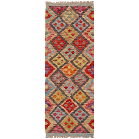 Hand Made Afghan Kilim Runner 1' 9" x 4' 11"  ft / 54 x 149 cm - No. P36221