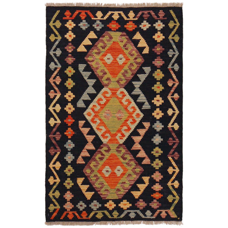 Handmade Vegetable Kilim 2' 7" x 4' 2" ft / 80 x 128 cm - No. P36229