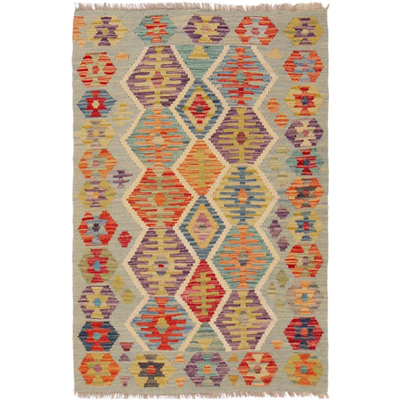 Hand Knotted Flatweave Kilim 2' 8" x 4' 3" ft / 81 x 130 cm - No. P36248