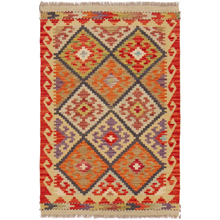 Handmade Vegetable Kilim 2' 9" x 4' 2" ft / 84 x 127 cm - No. P36249