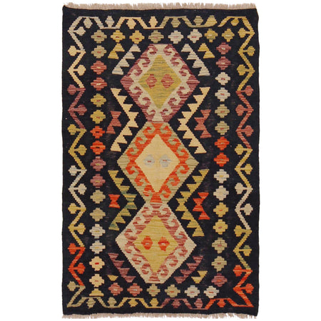 Handmade Afghan Vegetable Kilim 2' 9" x 4' 4" ft / 85 x 131 cm - No. P36250