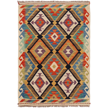 Handmade Vegetable Kilim 2' 10" x 4' 3" ft / 86 x 129 cm - No. P36256
