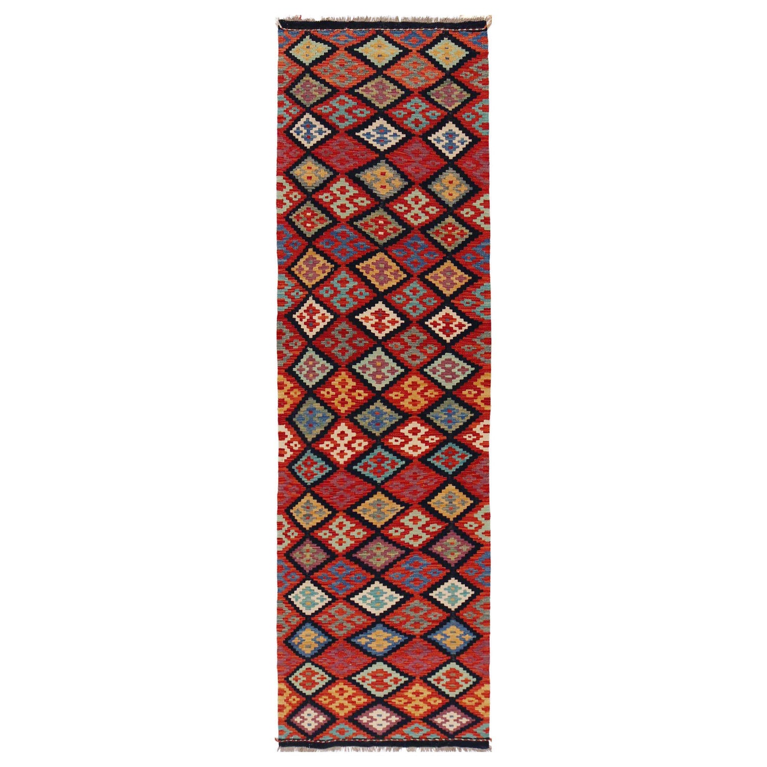 Long Kilim Runner 2' 9" x 10' 1" ft / 84 x 308 cm - No. P36259