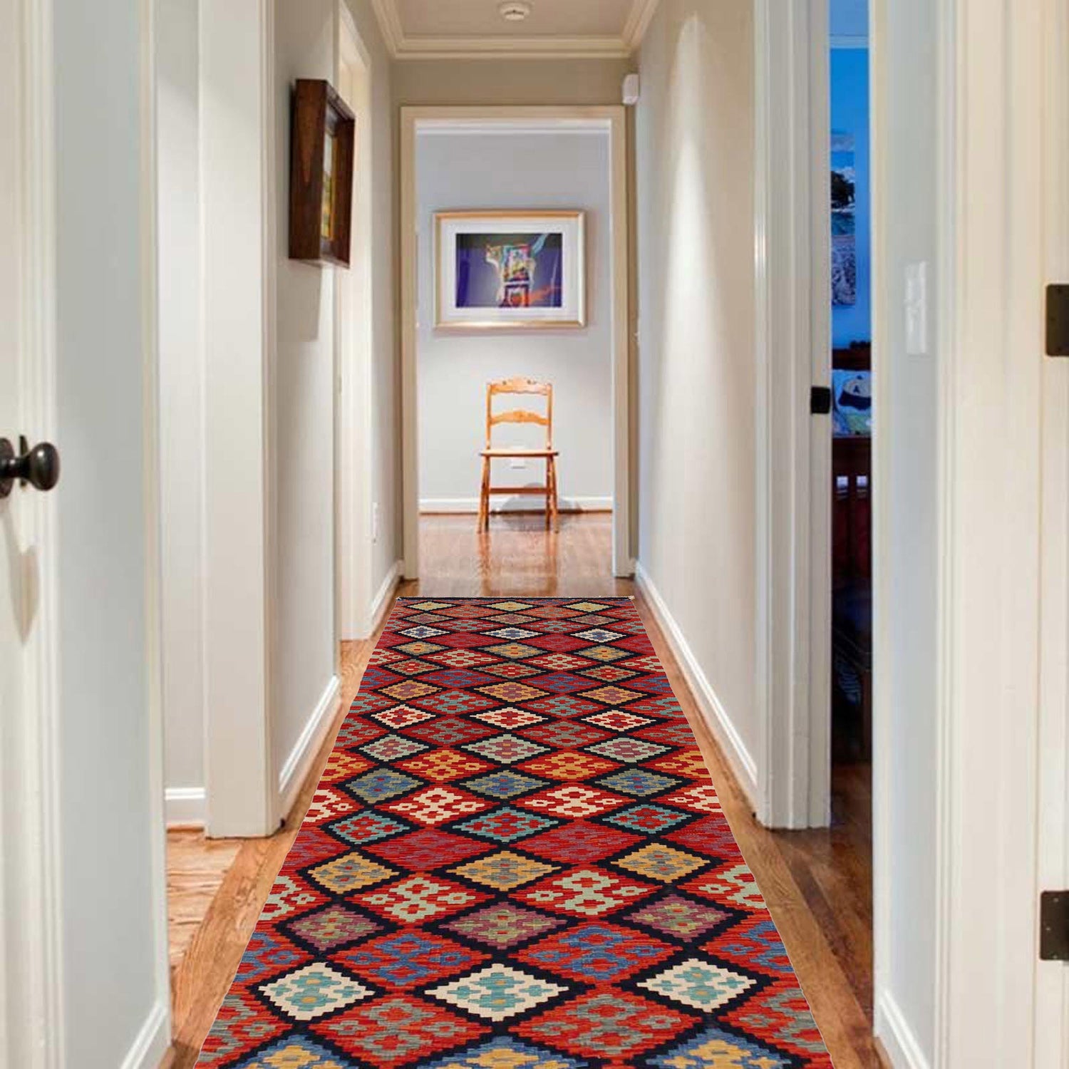 Long Kilim Runner 2' 9" x 10' 1" ft / 84 x 308 cm - No. P36259