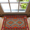 Hand Knotted Afghan Style Kilim 2' 1" x 3' 2" ft / 63 x 96 cm - No. P36279