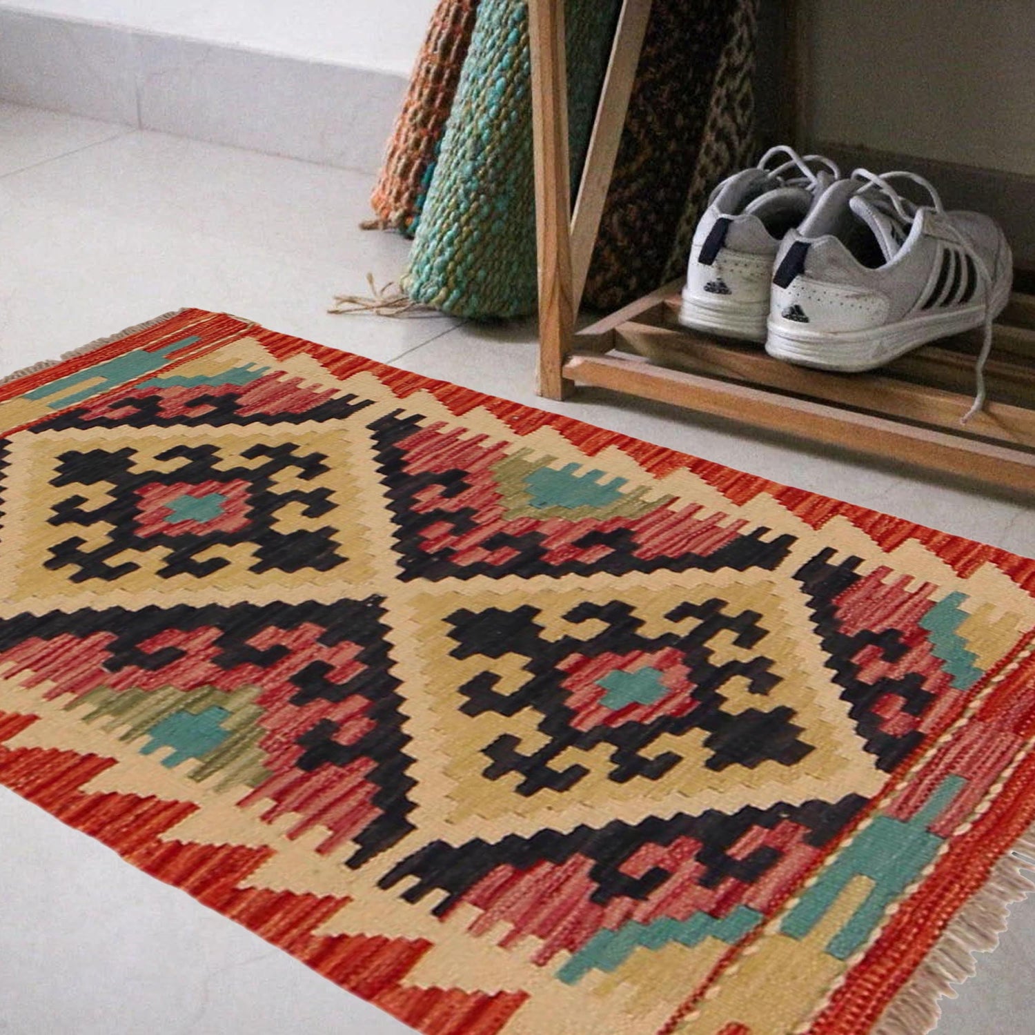 Small Size Chobi Kilim 1' 11" x 2' 11" ft / 58 x 88 cm - No. P36282